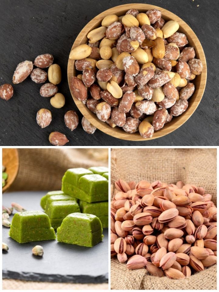 (500 gr yer fıstığı , 250 gr antep fıstık ezmesi, 250 gr jumbo siirt fıstık)