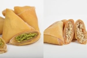 Fıstıklı Muska Samsa 1 kg - Cevizli Muska Samsa 1 kg 3 adet