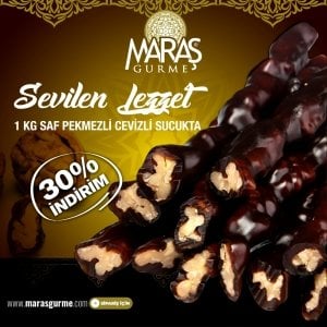 Saf Pekmezli Maraş Cevizli Sucuk 1 kg Saf Pekmezli